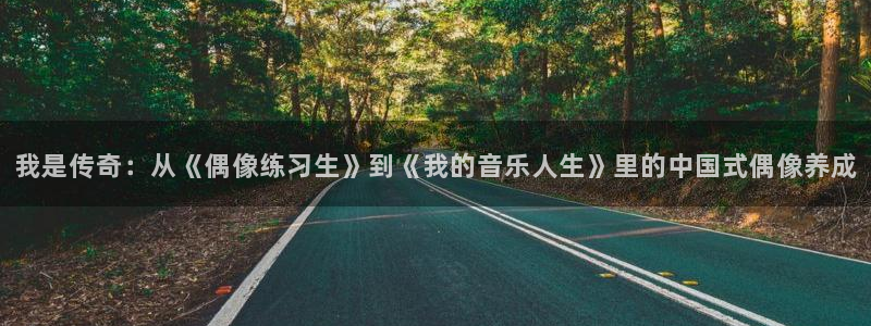 fun88·乐天堂：我是传奇：从《偶像练习生》到《我的音乐人生》里的中国式偶像养成
